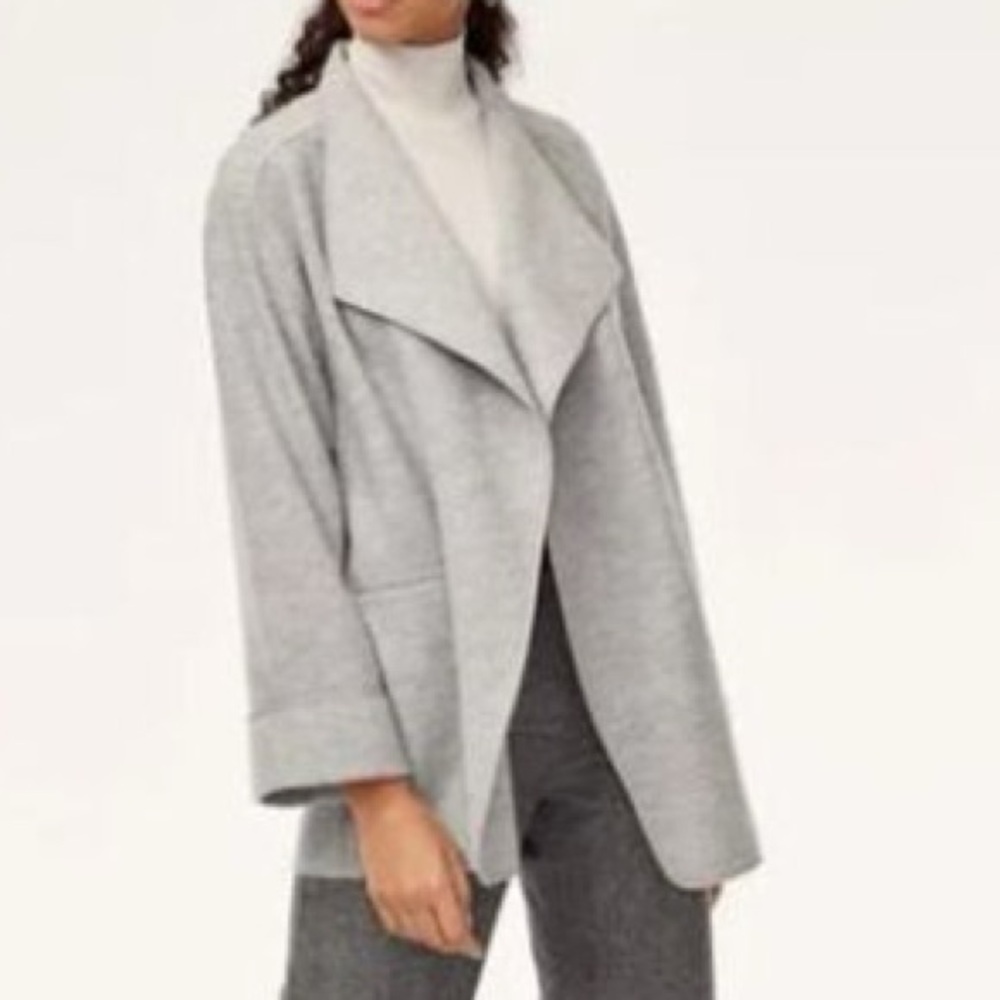 WILFRED ARITZIA MERINO WOOL OPEN FRONT JACKET